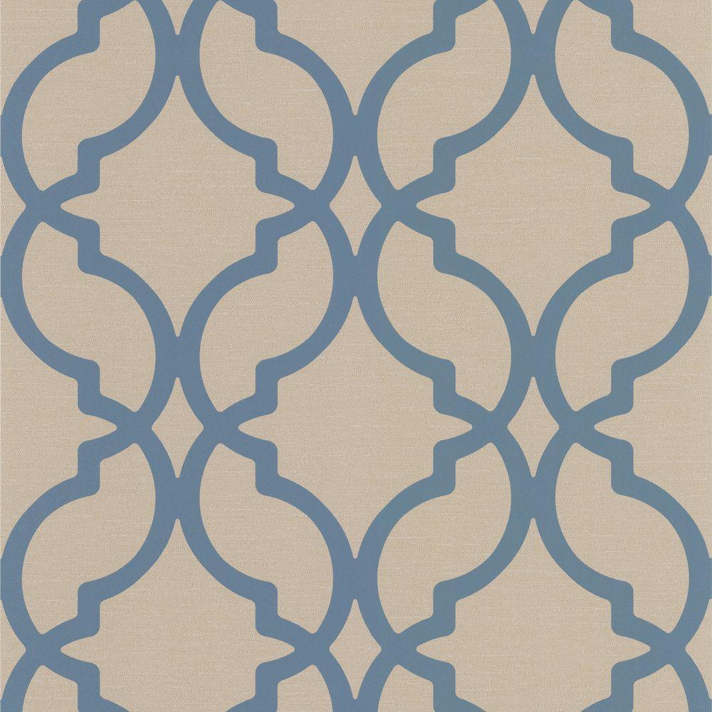 Retro Trellis Wallpaper Blue - HD Wallpaper 