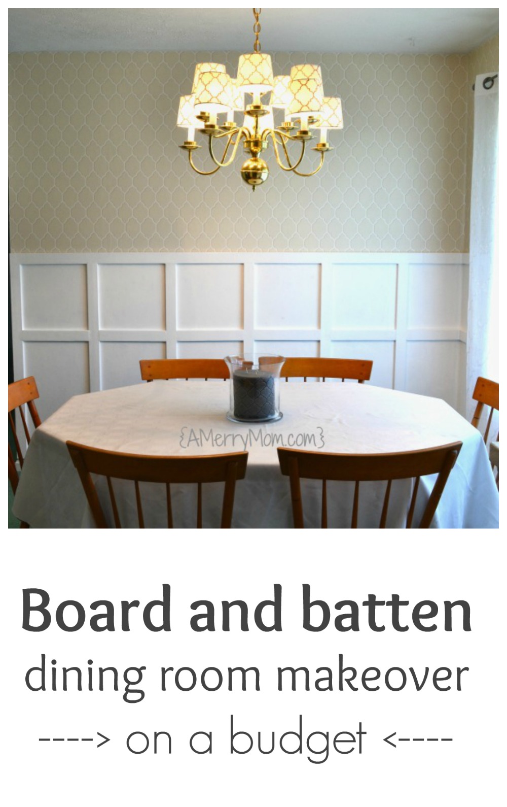 Board And Batten Dining Room Makeover On A Budget - Dining Room - HD Wallpaper 