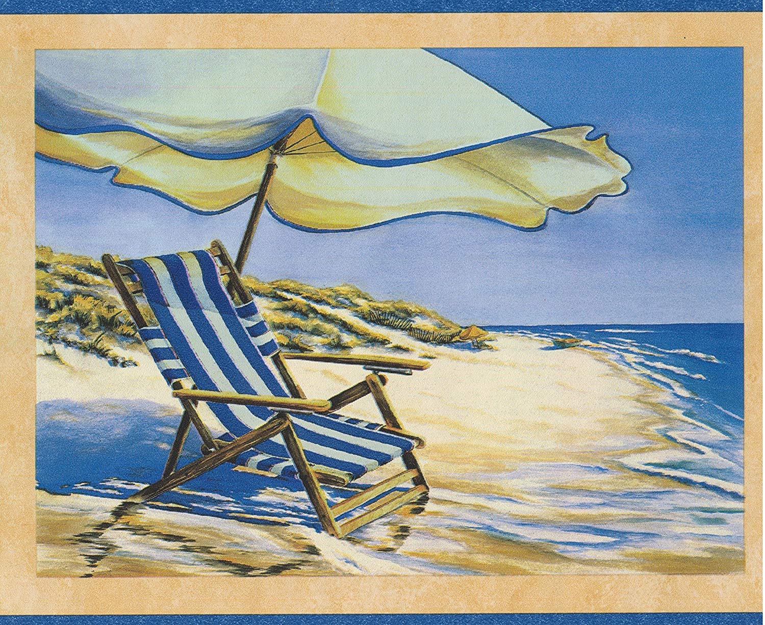 Paint A Beach Chair And Umbrella - HD Wallpaper 