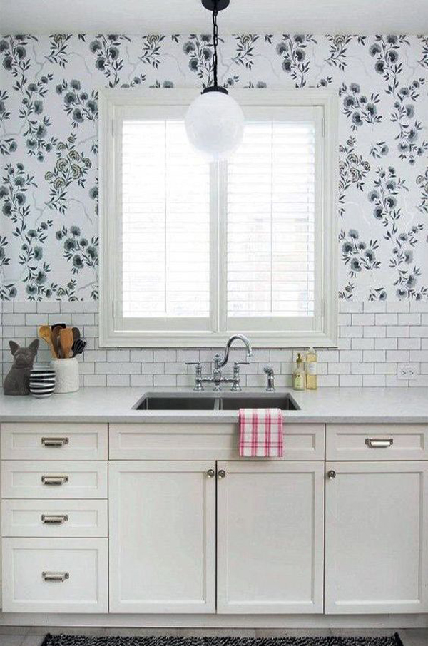 White Kitchen - HD Wallpaper 