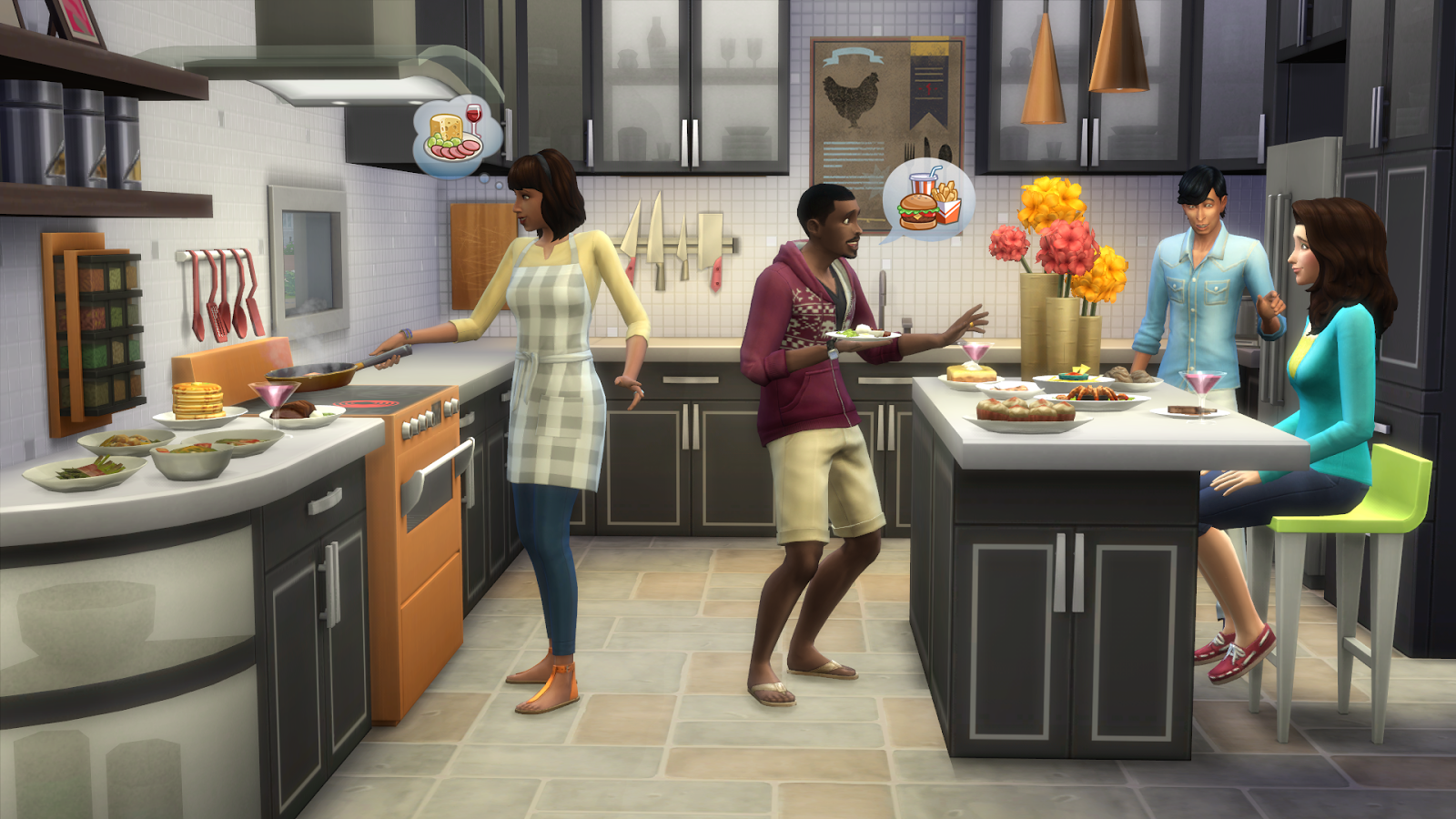 Sims 4 Cool Kitchen - HD Wallpaper 