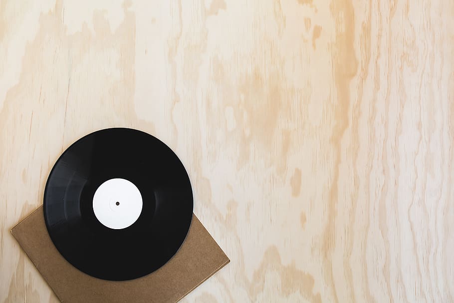 Black And White Vinyl Disc, Wood, Plywood, Electronics, - Plywood - HD Wallpaper 