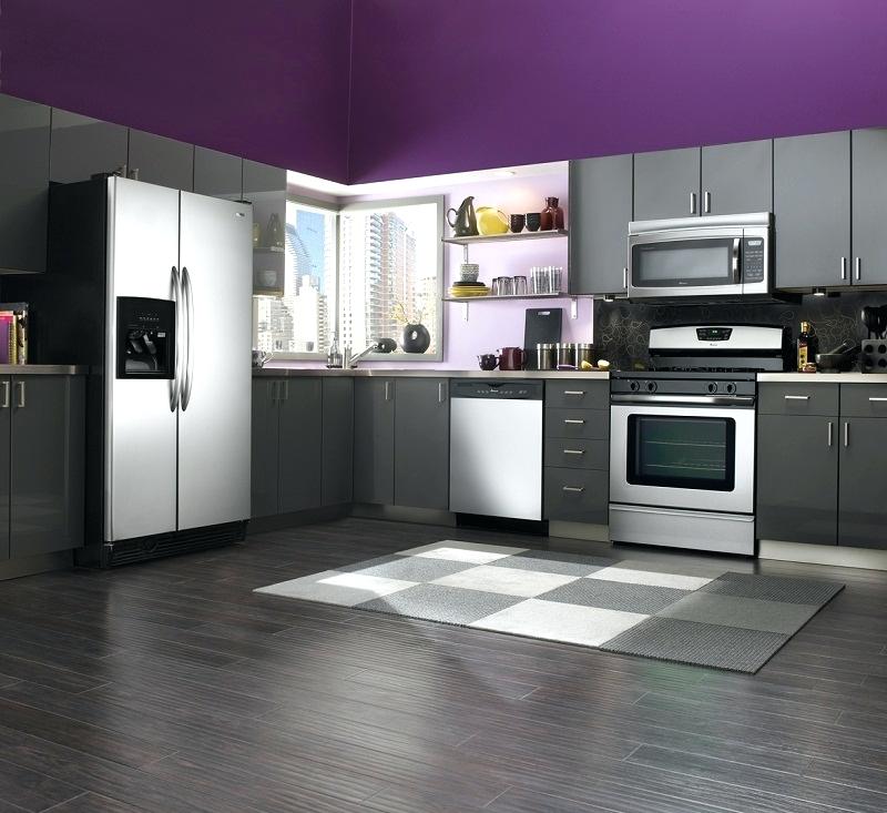 Black White And Grey Kitchen White Grey Kitchen With - Grey Kitchen With Accent Color - HD Wallpaper 