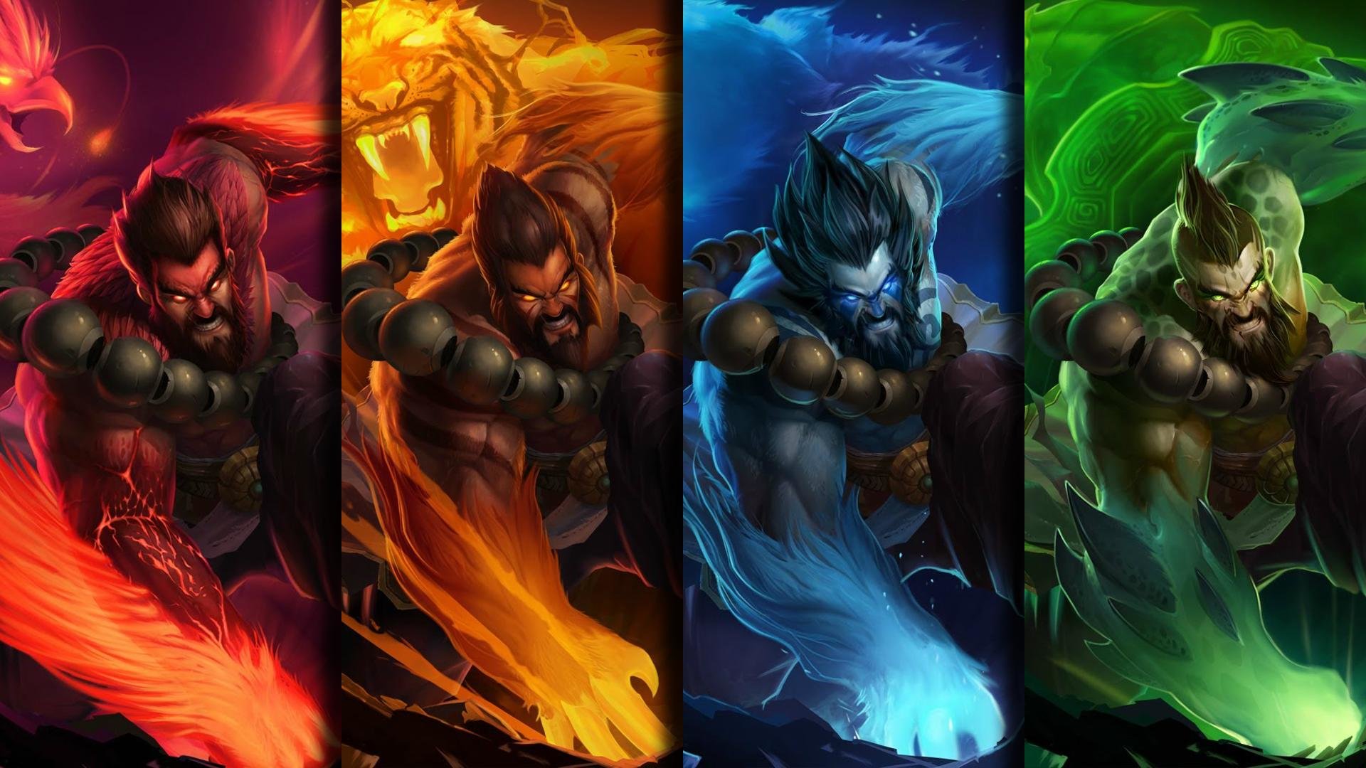 Download Full Hd Udyr Desktop Wallpaper Id - Lol Spirit Guard Udyr - HD Wallpaper 