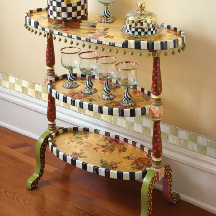Three Tiered Table Mackenzie Childs - HD Wallpaper 
