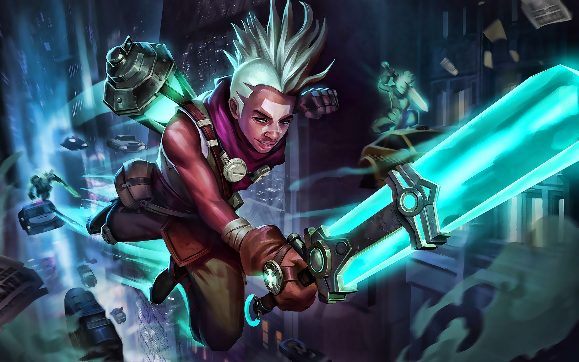 Ekko, Artwork, Moba, Warriors, League Of Legends, Darkness, - Pc Game - HD Wallpaper 