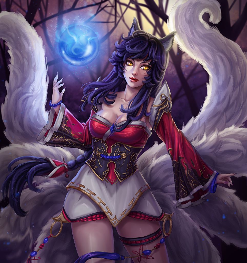 Nine Tailed Fox Female - HD Wallpaper 