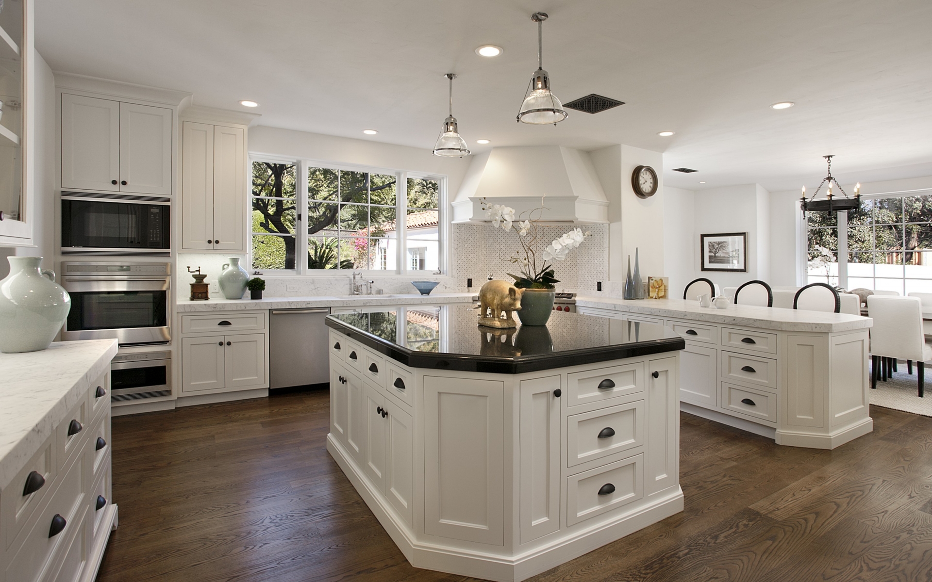 Beautiful White Modern Kitchens - HD Wallpaper 