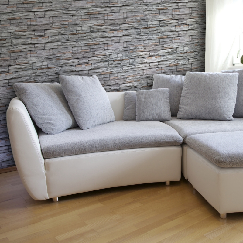 Stone Wall Pattern 01 Peel & Stick Repositionable Fabric - Coffee Table - HD Wallpaper 