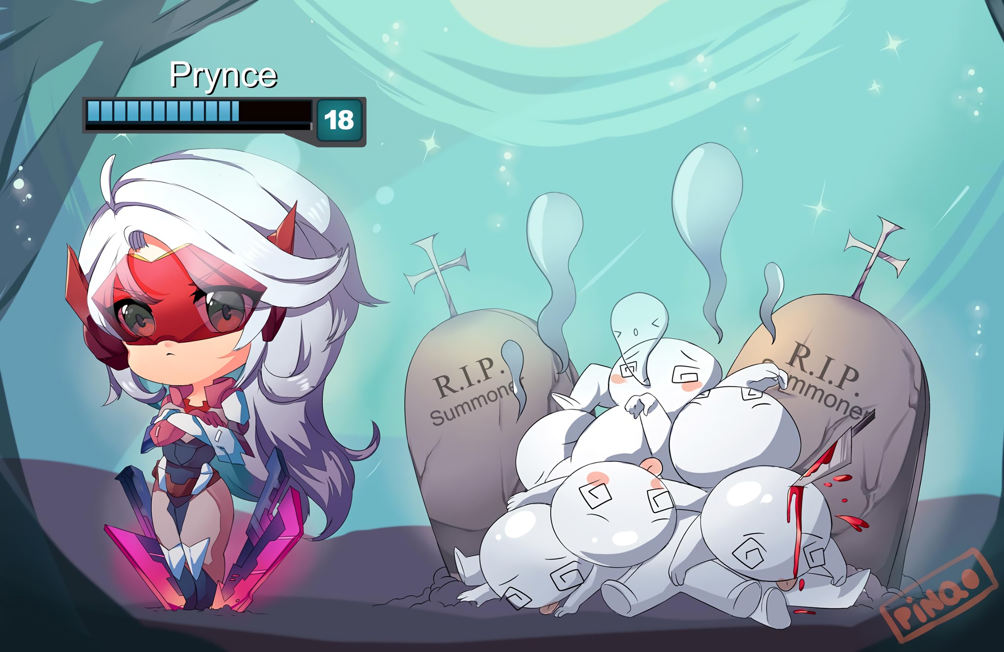 Project Chibi Katarina By Pinqo Hd Wallpaper Fan Art - Chibi Katarina Lol - HD Wallpaper 