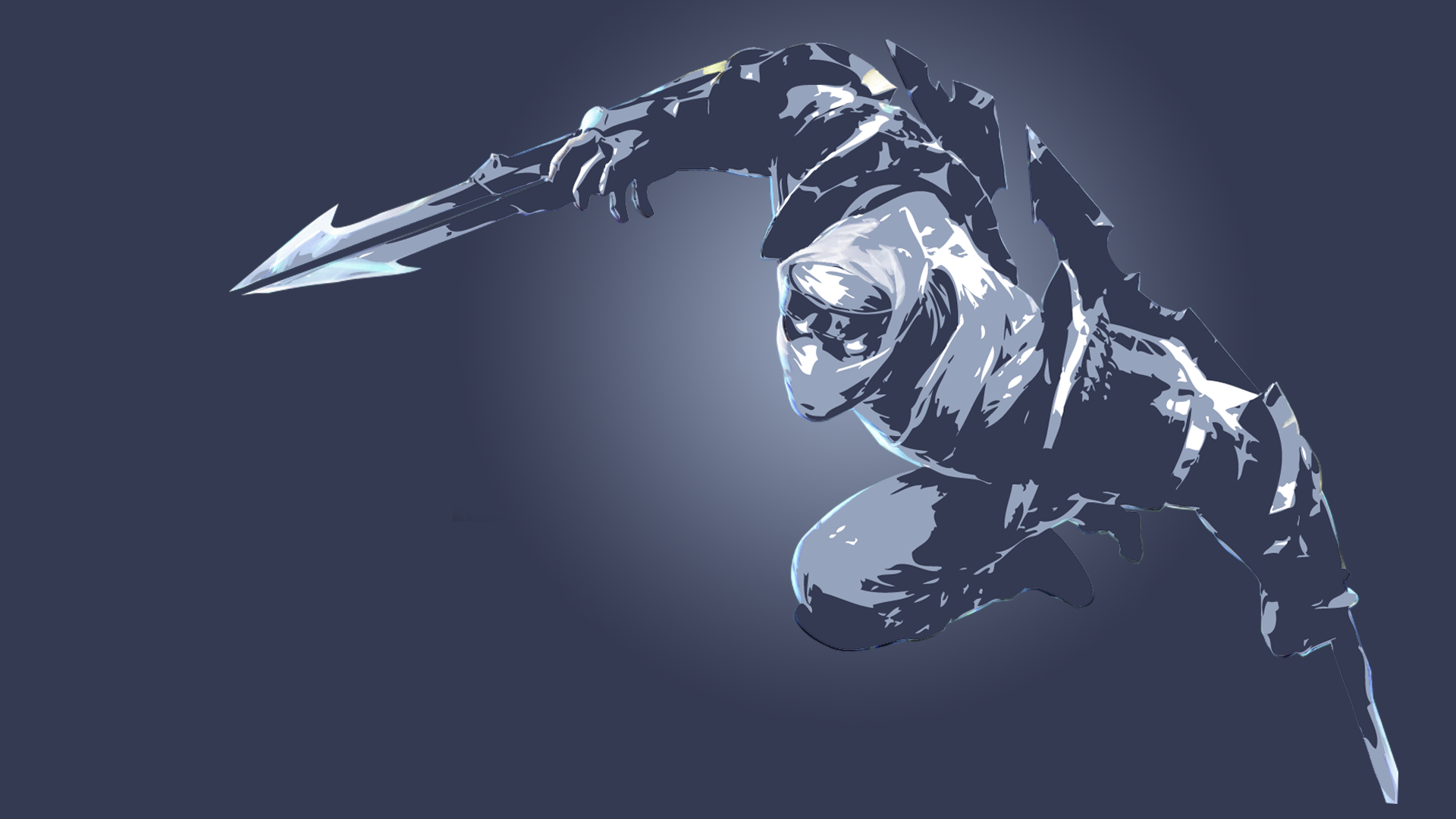 Shockblade Zed Minimalistic Wallpaper - Shockblade Zed Fan Art - HD Wallpaper 