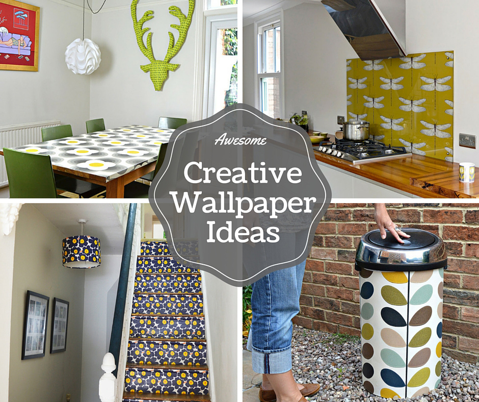 Awesome Creative Wallpaper Ideas For Decorating Your - Trash Can Makeover - HD Wallpaper 
