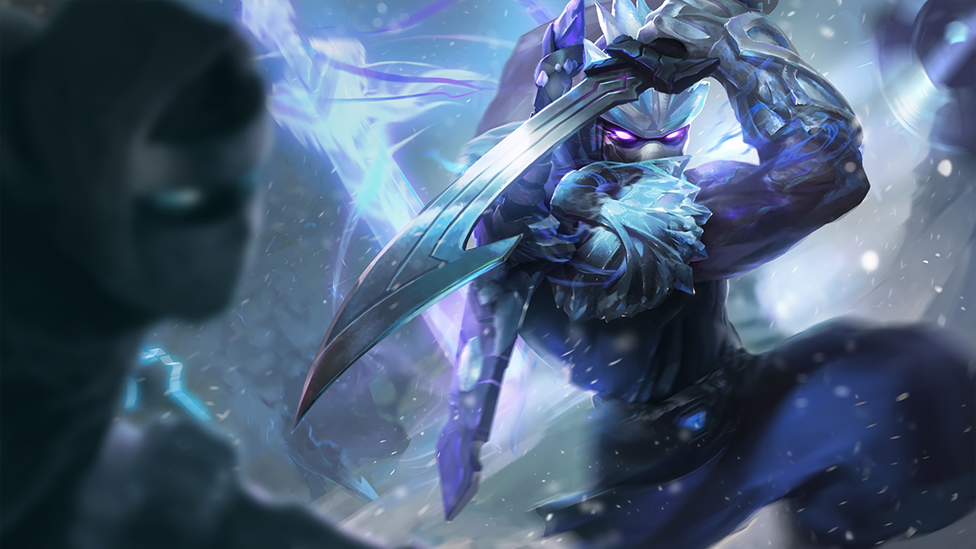 Frozen Shen Wallpaper - League Of Legends Ice Shen - HD Wallpaper 