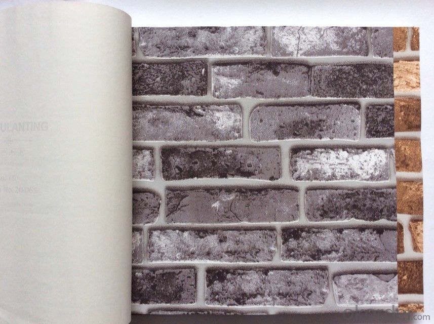 Pvc Wallpaper Vinyl Covered Brick Wallpaper 3d Stone - Wall - HD Wallpaper 