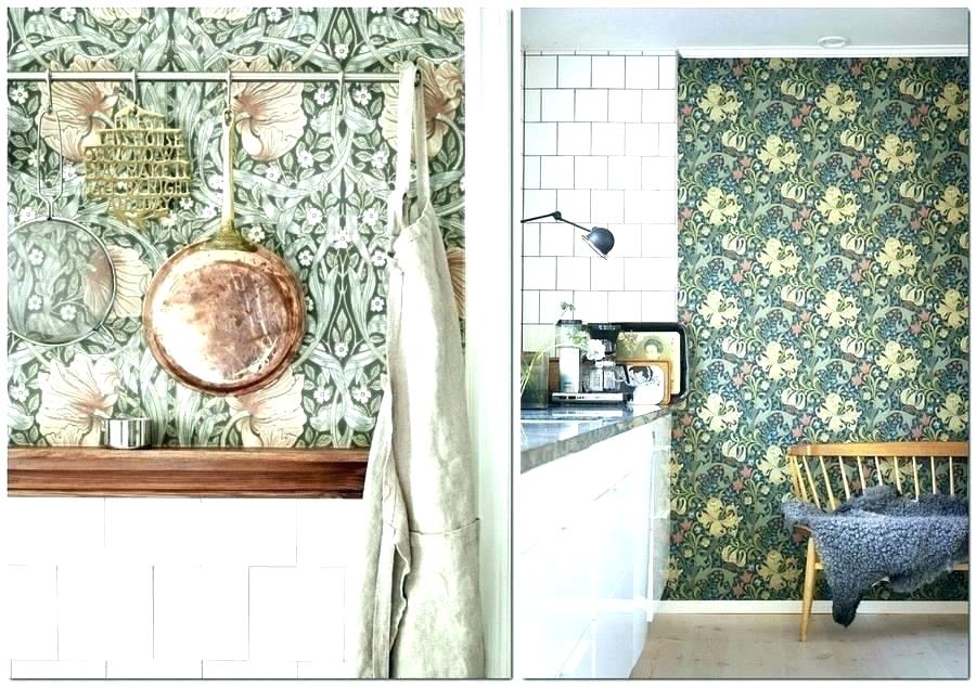 Washable Wallpaper Kitchen Backsplash For Inspirational - Morris Tapet Kök - HD Wallpaper 