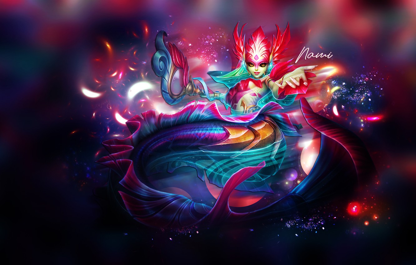 Photo Wallpaper The Game, Staff, Game, League Of Legends, - Nami Lol Wallpaper Iphone - HD Wallpaper 