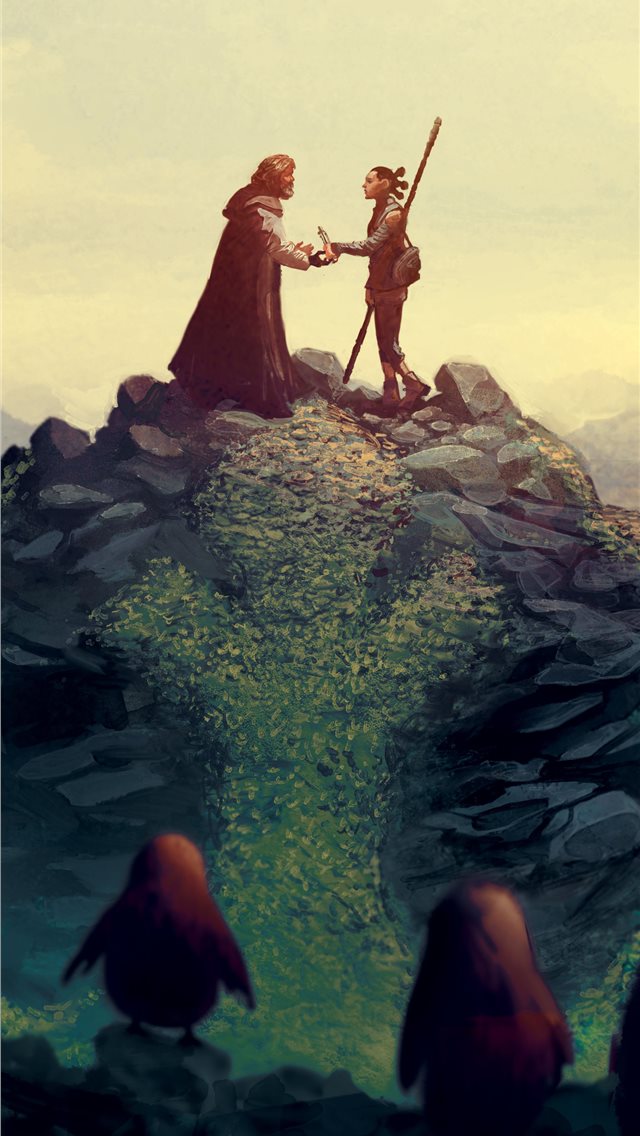 Star Wars The Last Jedi Fanart Iphone Wallpaper - Last Jedi Marvel Comic - HD Wallpaper 