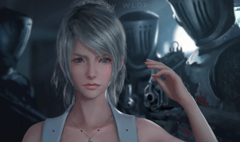 Final Fantasy Xv, Lunafreya Nox Fleuret, Painting, - Final Fantasy Xv Wallpaper Luna - HD Wallpaper 