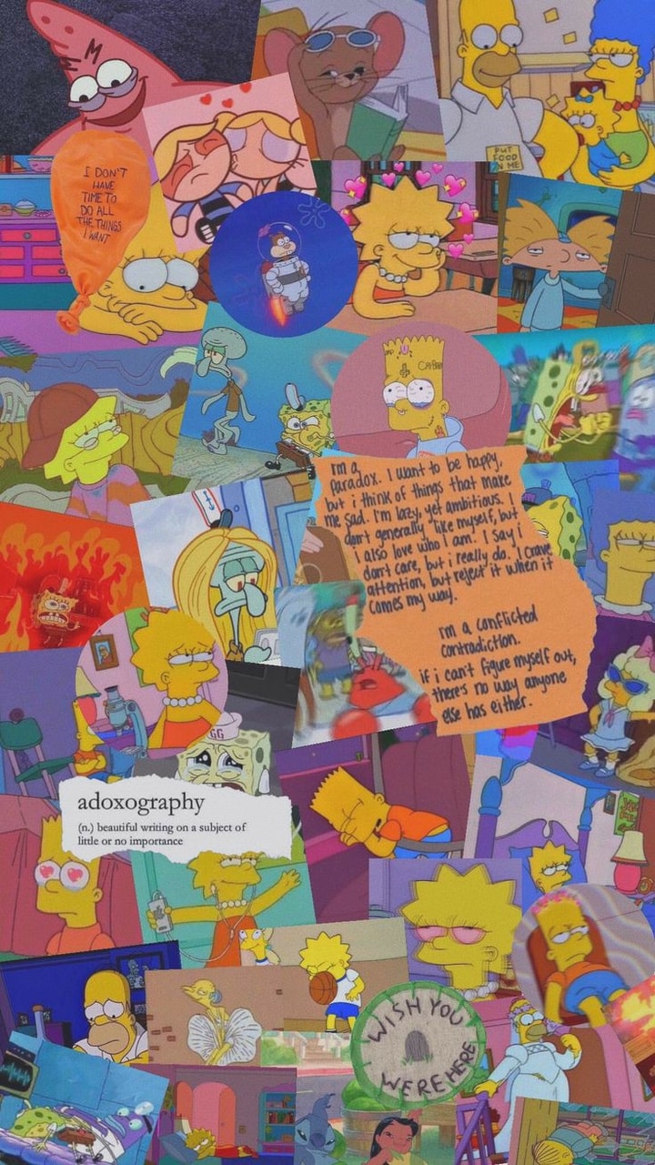 Wallpaper, Simpsons, And Cartoon Image - Homer Put Food In Me - HD Wallpaper 