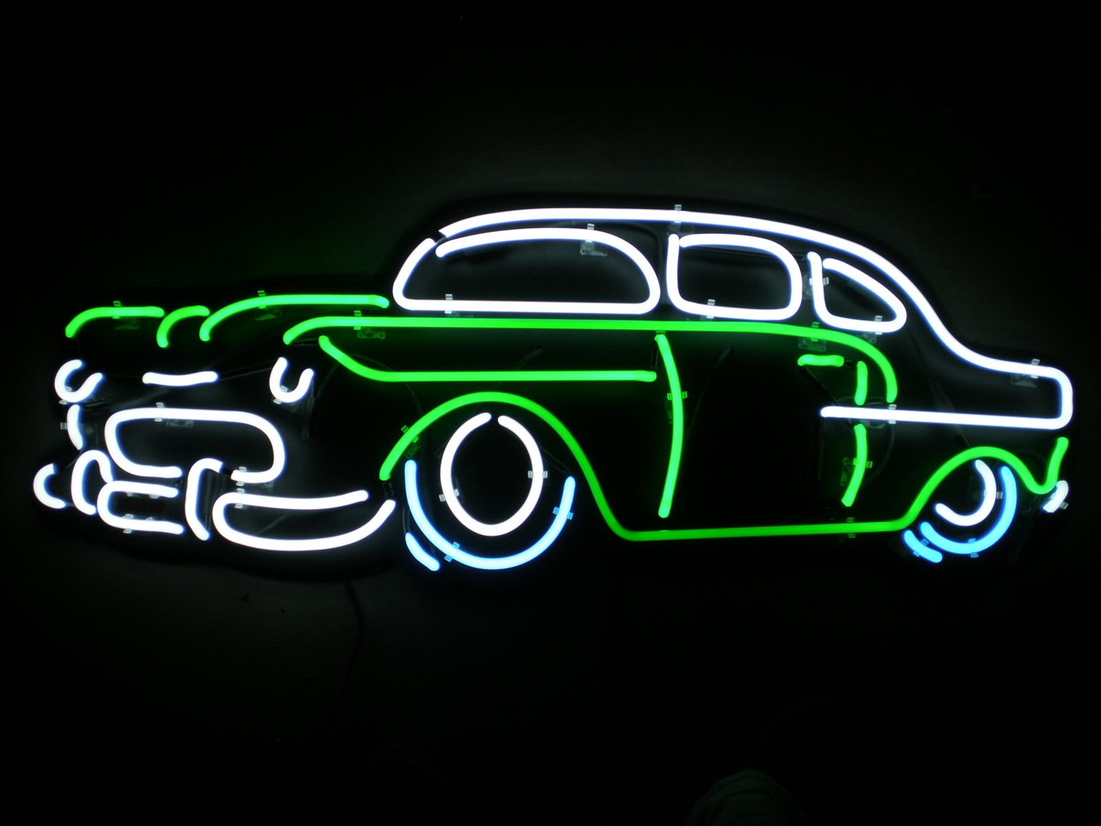 Neon Sign Car - HD Wallpaper 