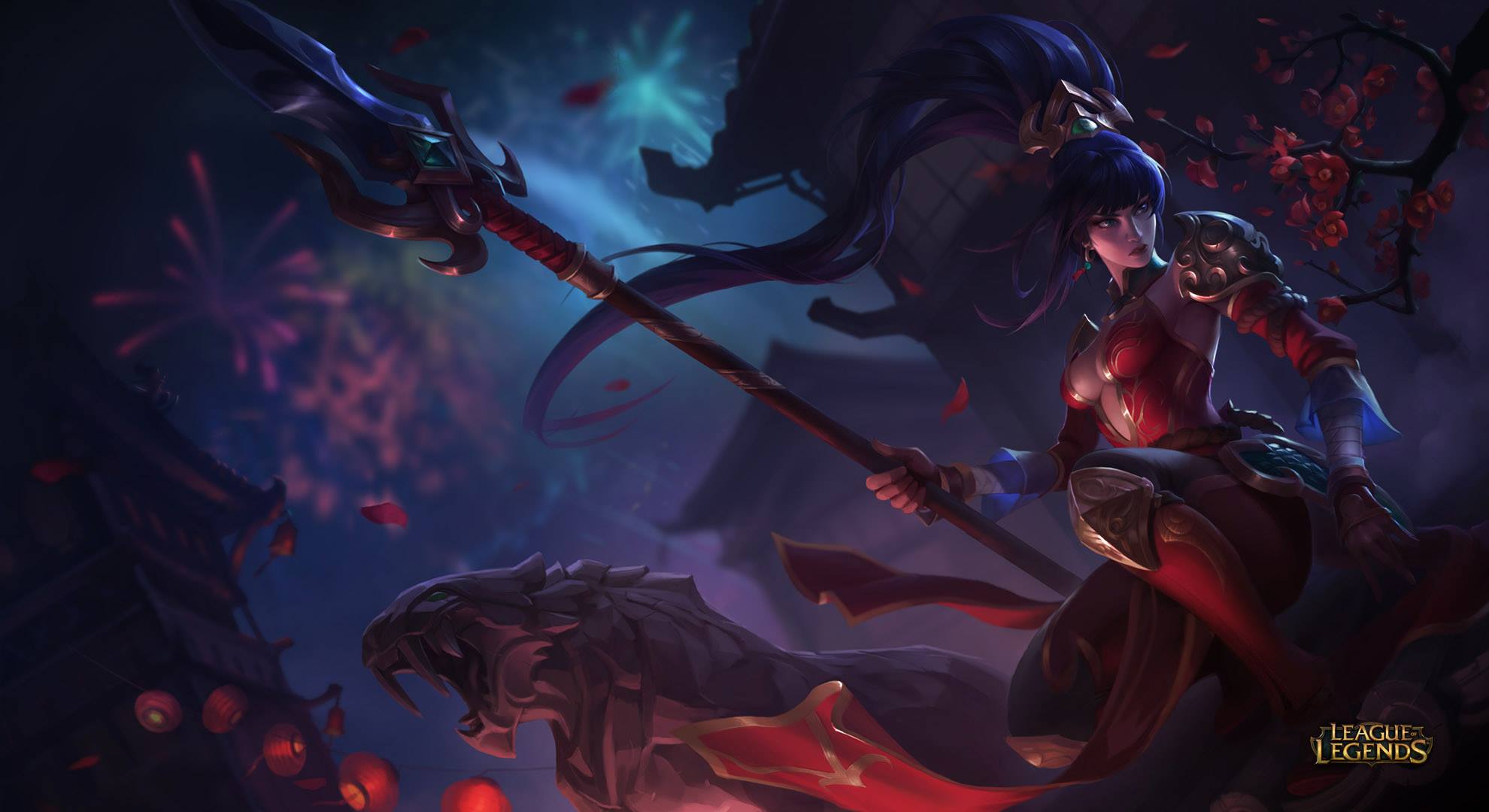 Warring Kingdoms Nidalee Wallpaper - Lunar Skin League Of Legends - HD Wallpaper 