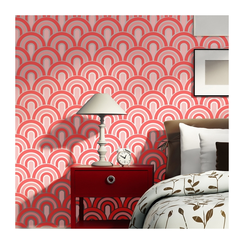 Wall Stencils Scallop Pattern Allover Stencil For Painting - Stencils Wall Designs - HD Wallpaper 