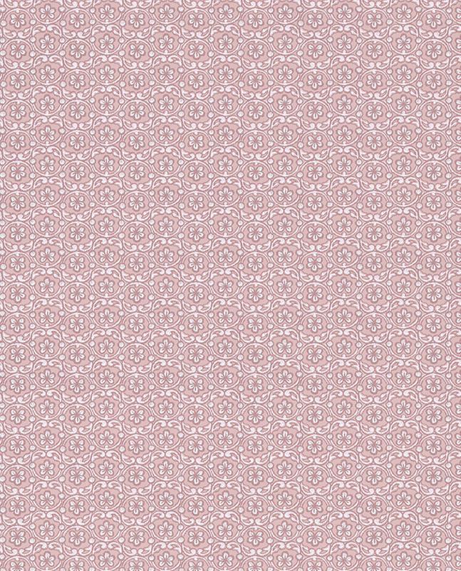 Lotte Rose Floral Geometric 375053 Brewster Wallpaper - Leather - HD Wallpaper 