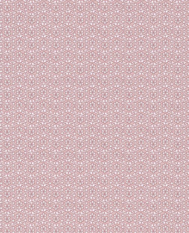 Lotte Rose Floral Geometric 375053 Brewster Wallpaper - Leather - HD Wallpaper 