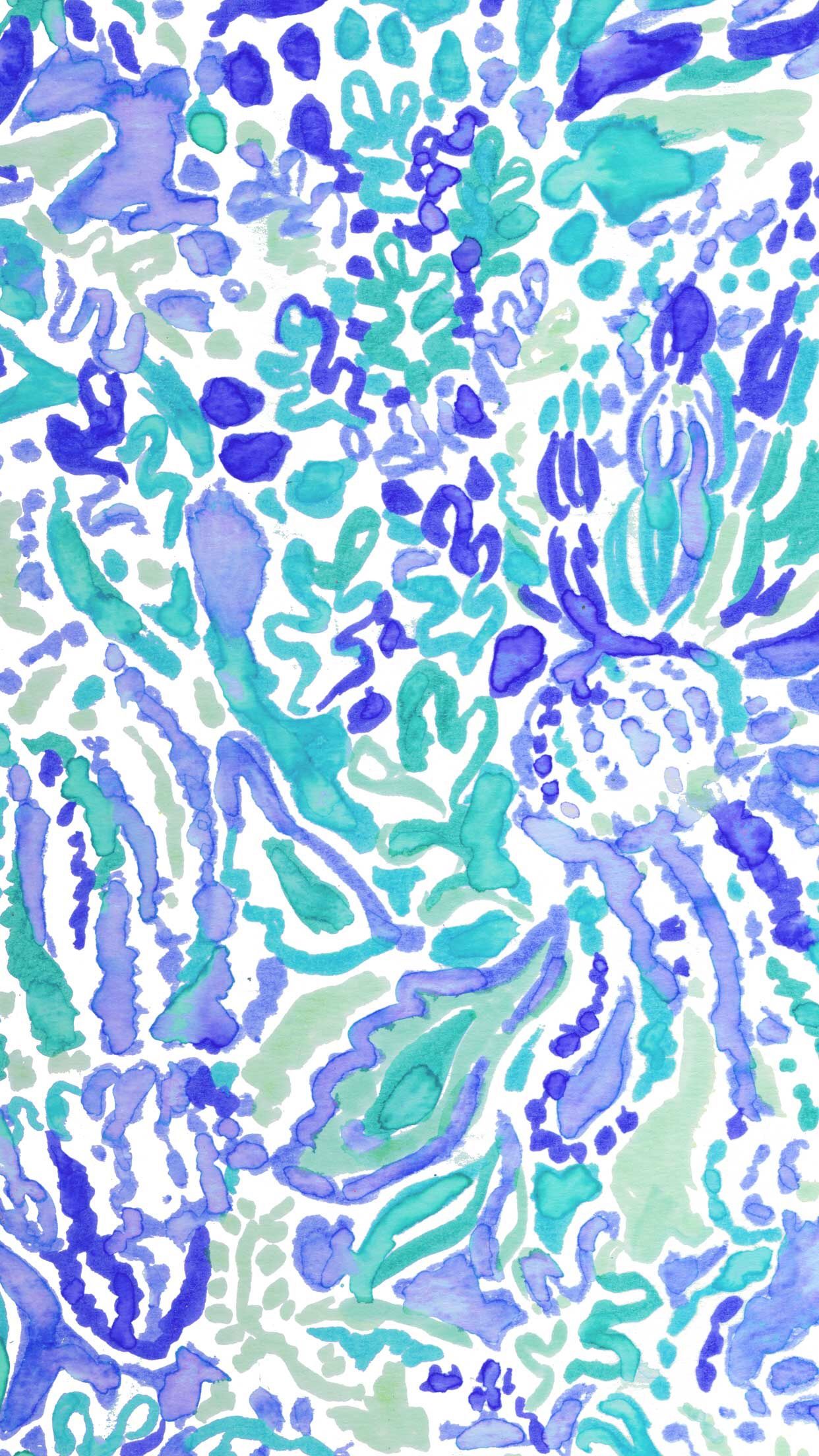 Lilly Pulitzer Wallpaper Blue - HD Wallpaper 