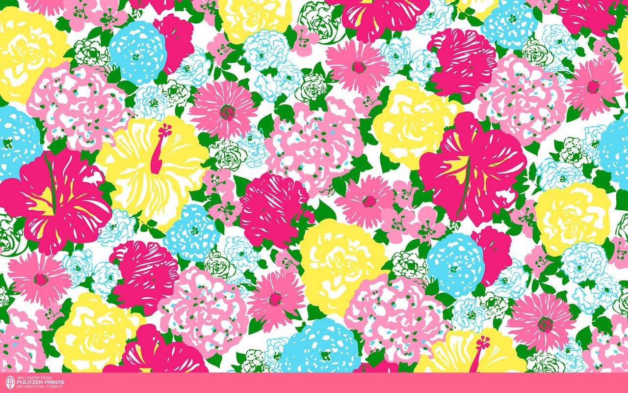 Lilly Pulitzer Desktop Wallpaper Download ✓ Fitrini - Floral Lilly Pulitzer - HD Wallpaper 