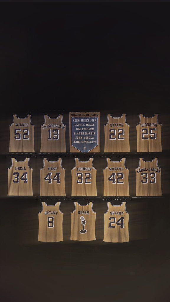 Lakers Retired Jersey List - HD Wallpaper 