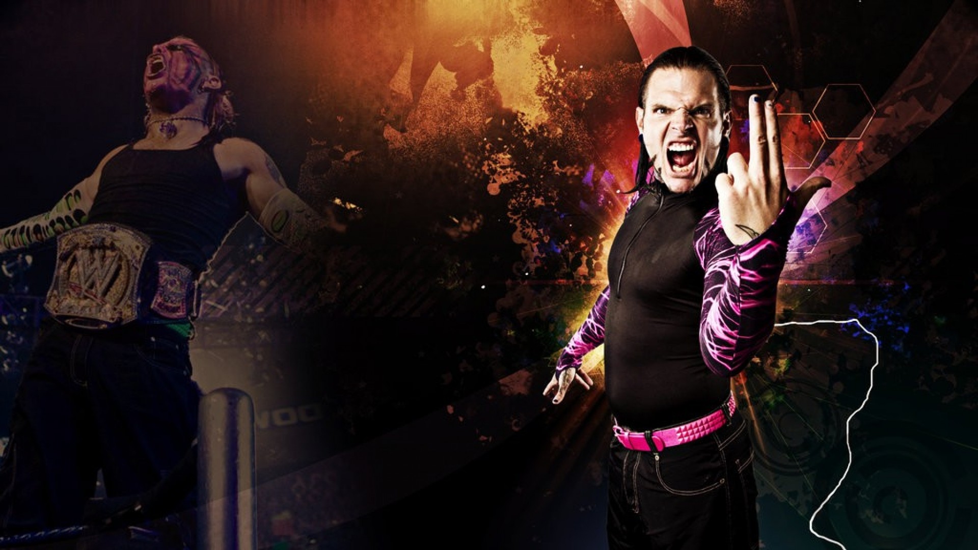 Jeff Hardy Wwe Superstar Hd Wallpaper Wide 
 Data Src - Wwe Jeff Hardy Hd - HD Wallpaper 