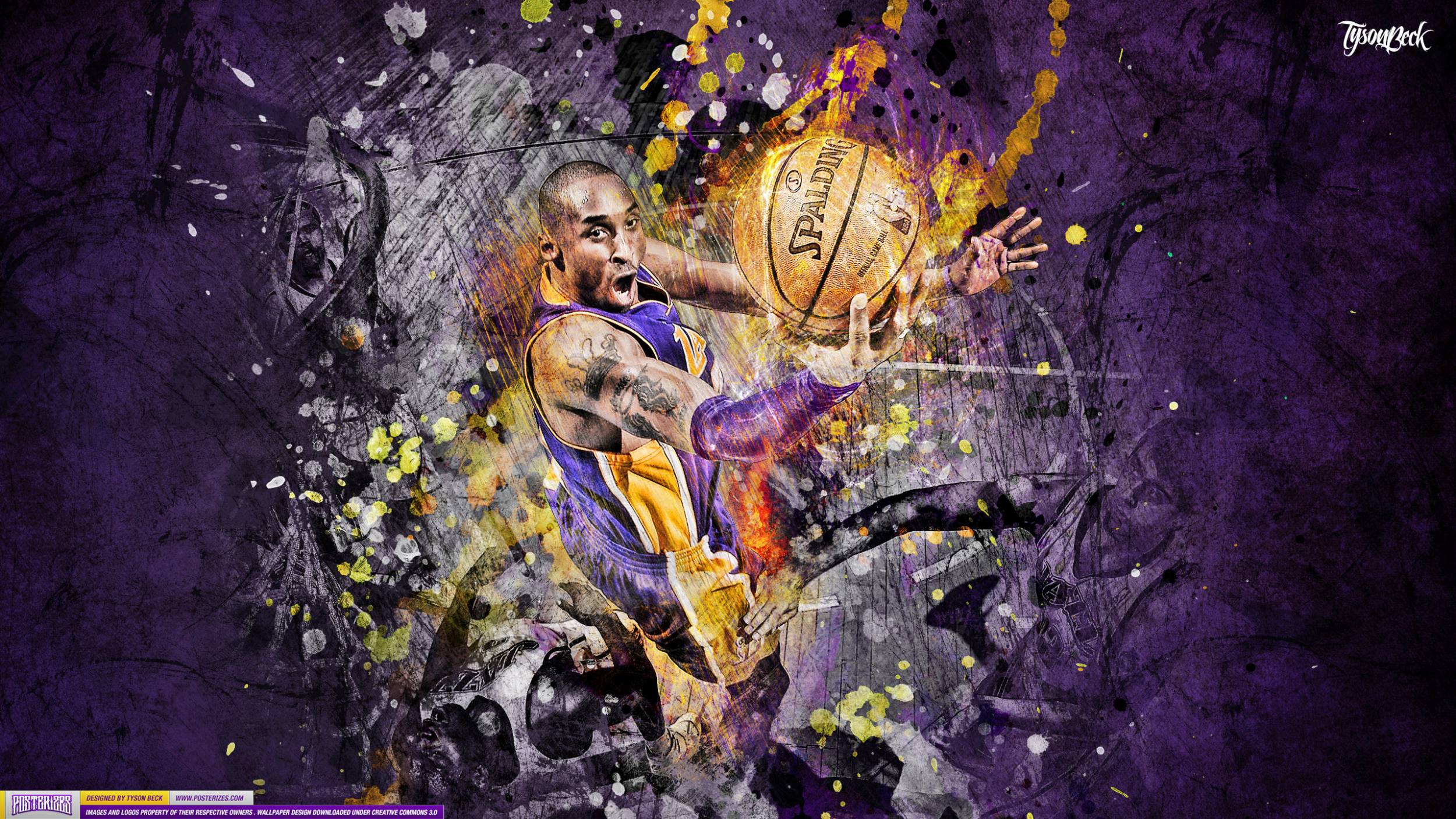 Lakers Wallpaper In Hq Resolution Free Download - Kobe Bryant Wallpaper Art - HD Wallpaper 