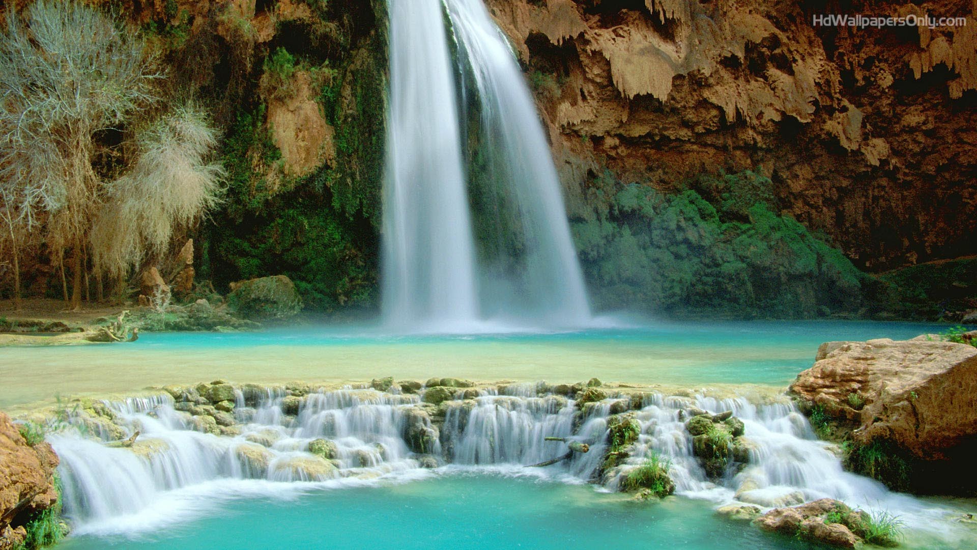 1920x1080, Waterfall Wallpapers Wide 
 Data Id 268609 - Havasu Falls - HD Wallpaper 