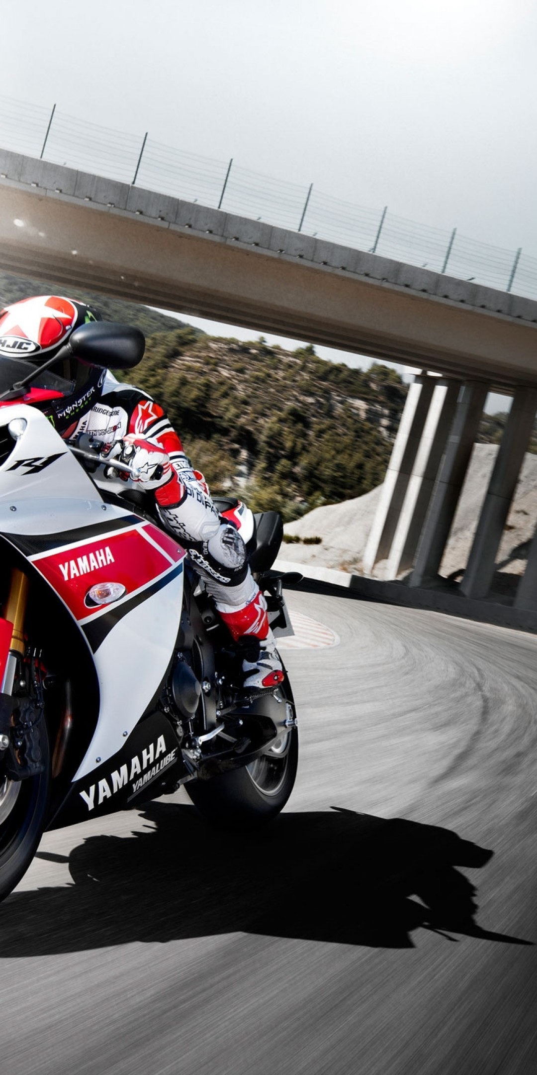 Yamaha Yzf-r1, Racing, Motorcycle, Road, White, Red - Yamaha Yzf R1 2012 - HD Wallpaper 
