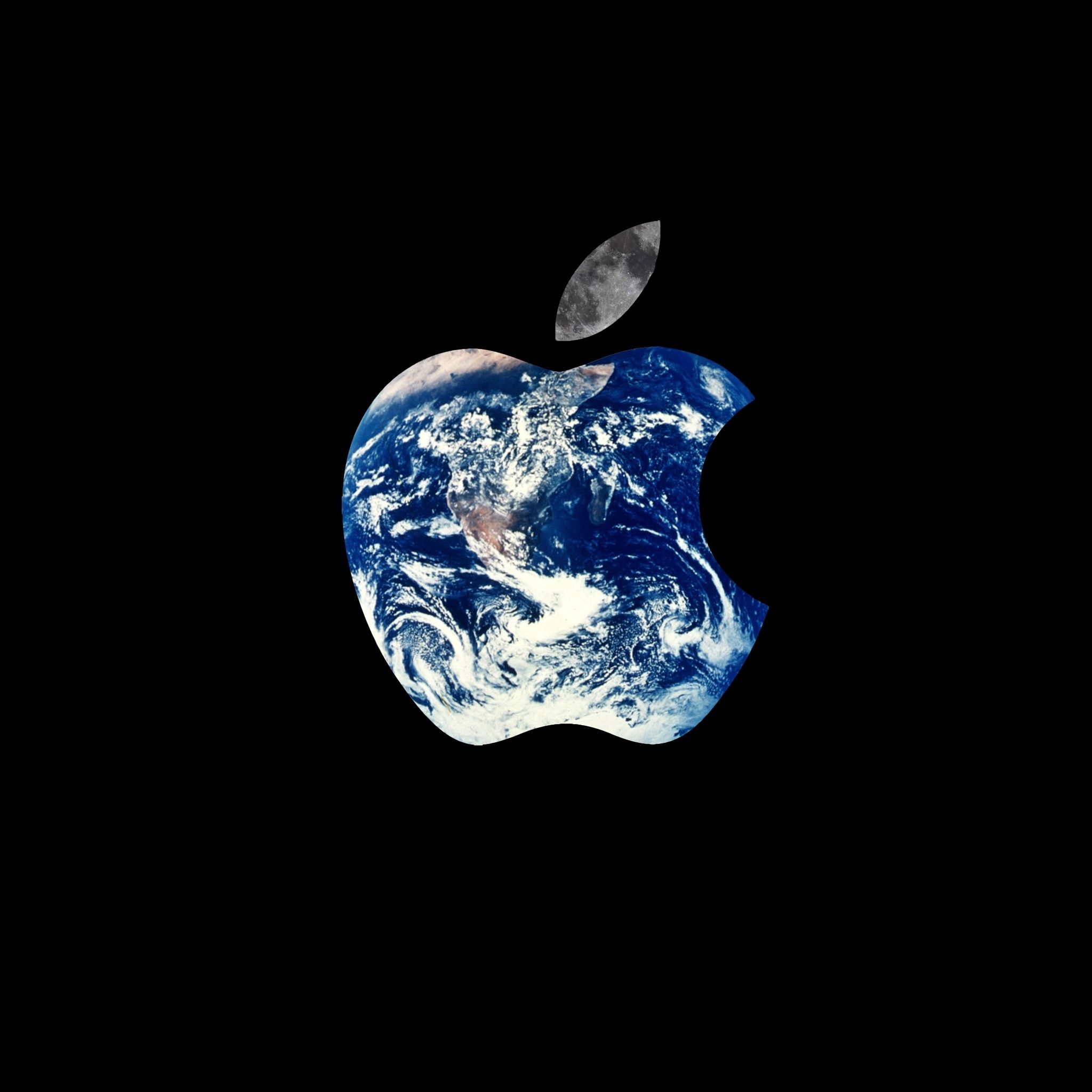 Earth Apple Logo Ipad Wallpaper Hd - Iphone 7 Apple Logo - 2048x2048  Wallpaper 
