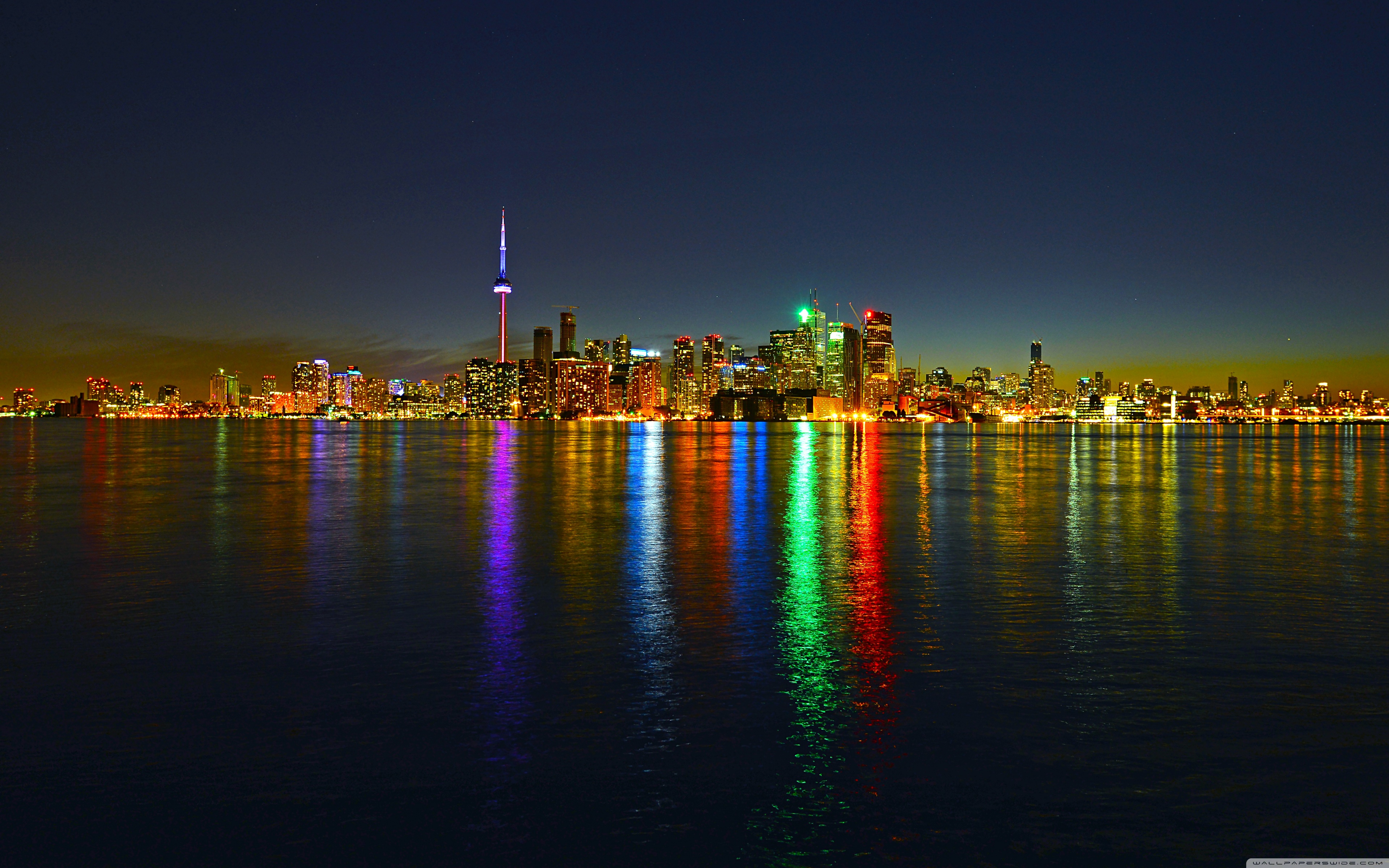 Toronto Skyline Night Hd - 2880x1800 Wallpaper 