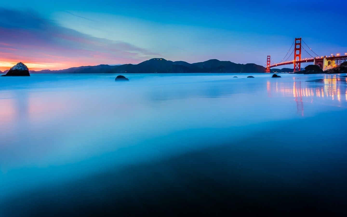 Macbook Air Backgrounds Free Download Golden Gate Bridge - San Francisco Bay Ocean - HD Wallpaper 