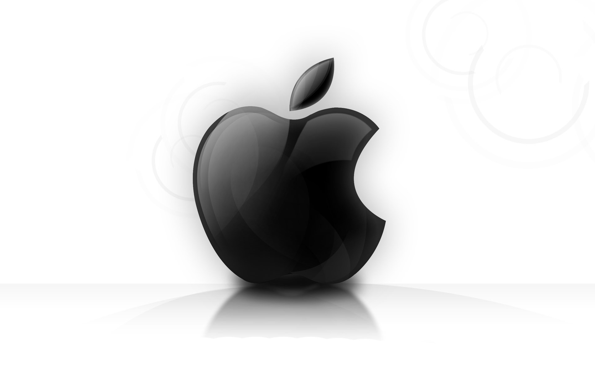 Black Colour Apple Background White - HD Wallpaper 
