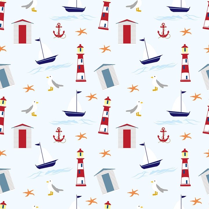 Nautical, Wallpaper, Background, Pattern, Seamless - Background Nautical - HD Wallpaper 