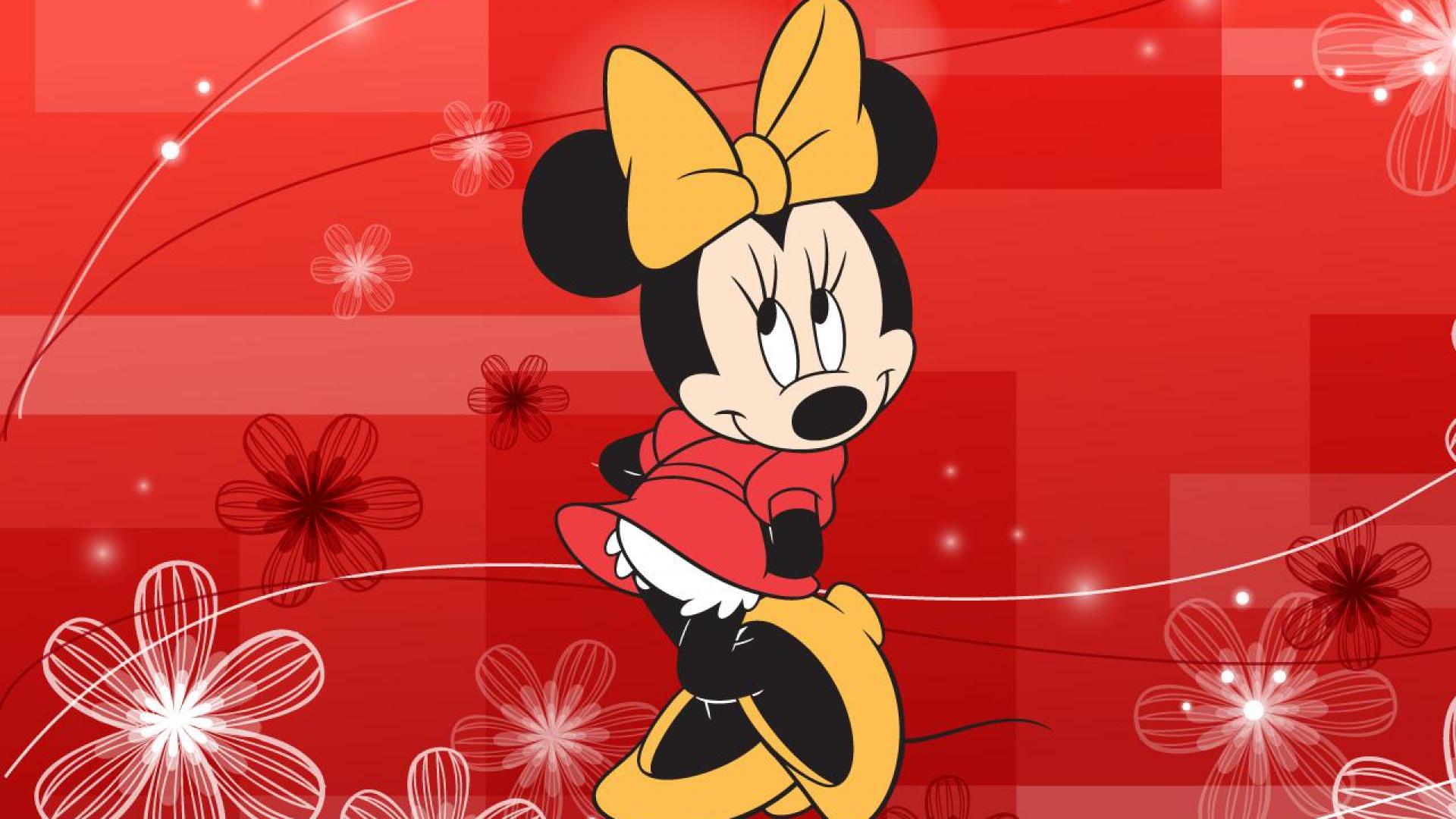 Red Minnie Mouse Wallpaper Hd - HD Wallpaper 