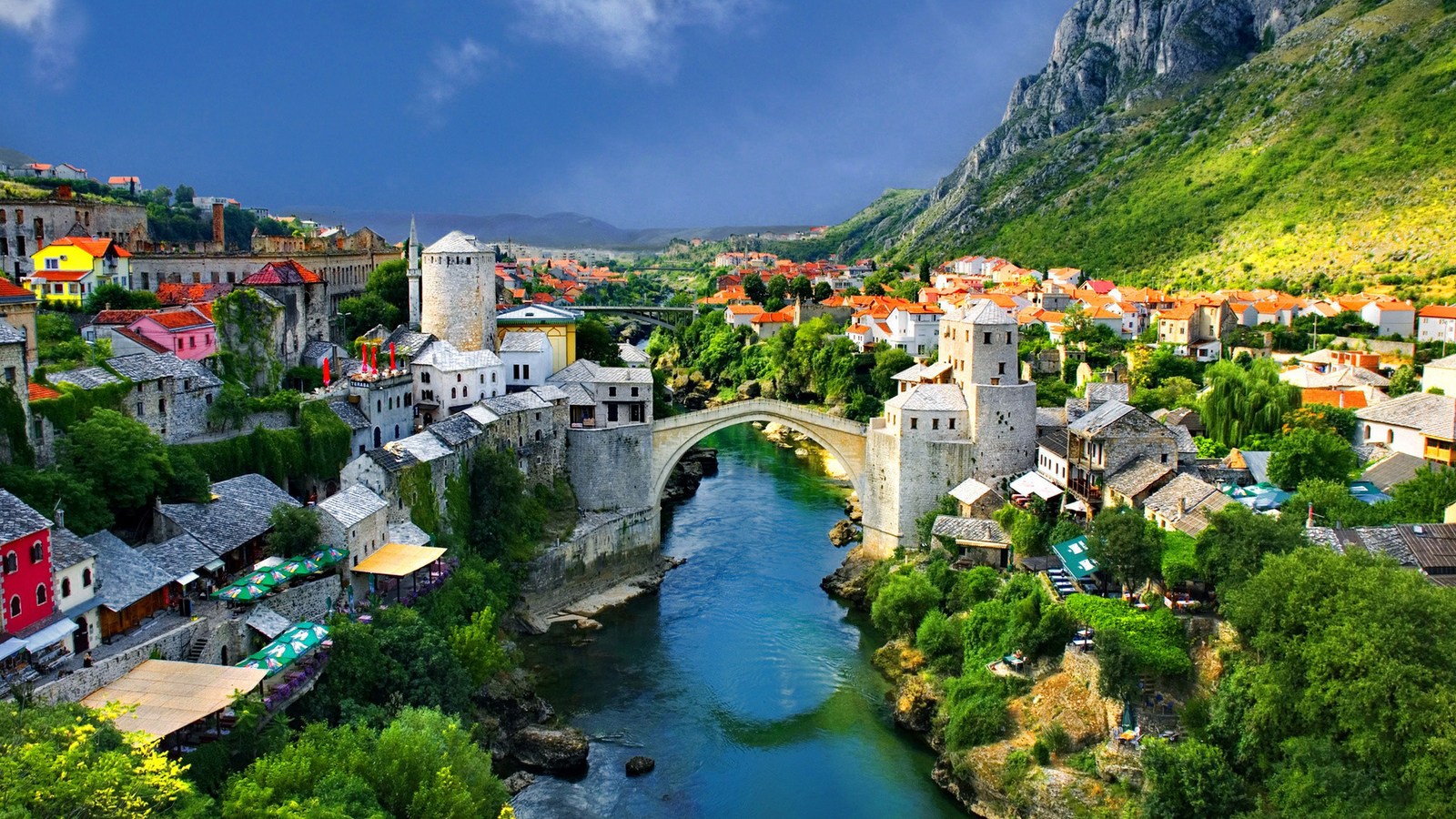 City View Desktop Wallpaper - Stari Most - HD Wallpaper 