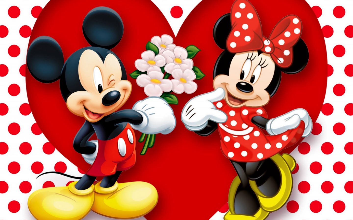 Wallpaper Minnie Mouse, Mickey Mouse, Mouse - Minnie Mouse Y Mickey Mouse - HD Wallpaper 