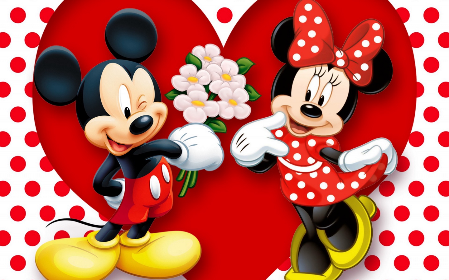 Wallpaper Minnie Mouse, Mickey Mouse, Mouse - Minnie Mouse Y Mickey Mouse - HD Wallpaper 