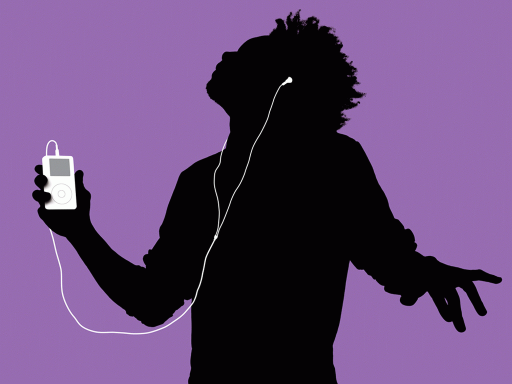 Ipod Silhouette - HD Wallpaper 