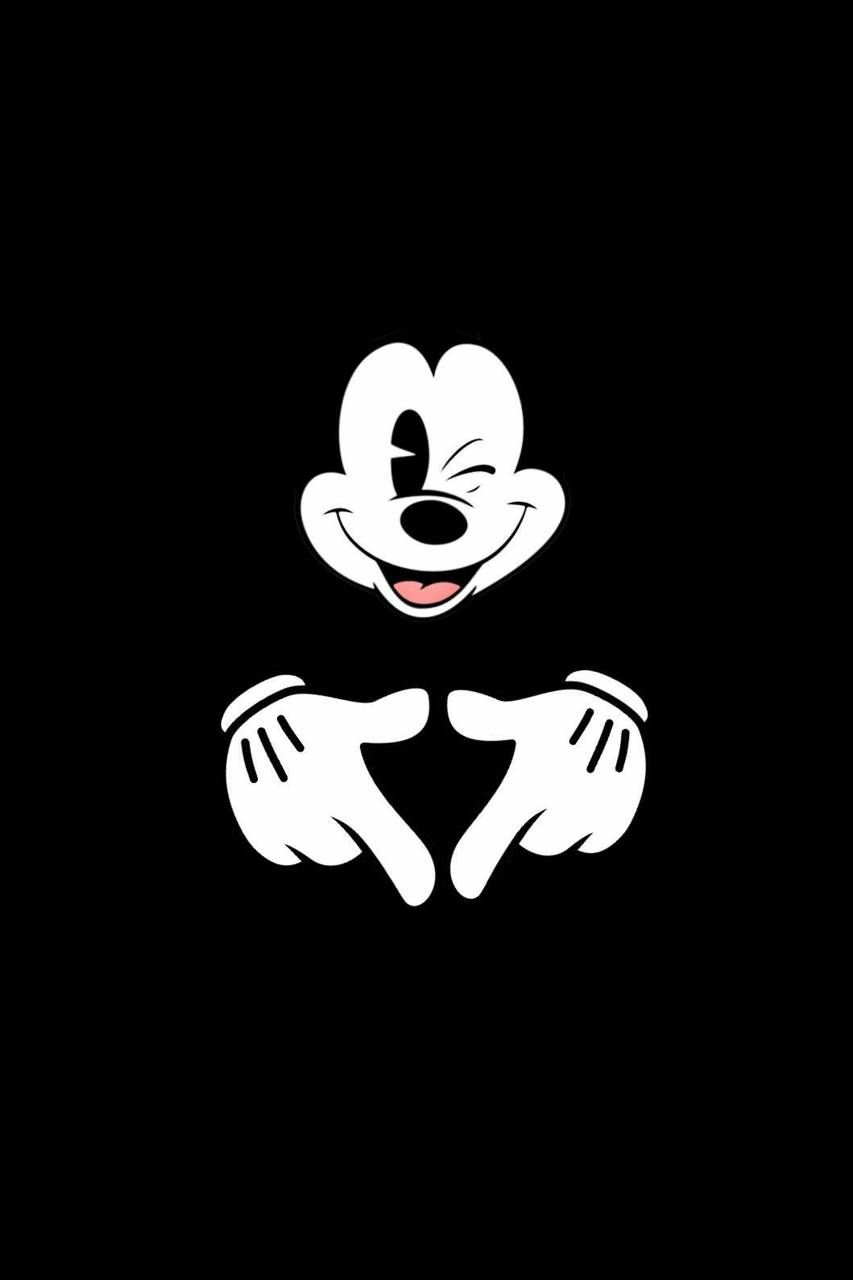 Black Mickey Mouse Wallpaper Hd - HD Wallpaper 