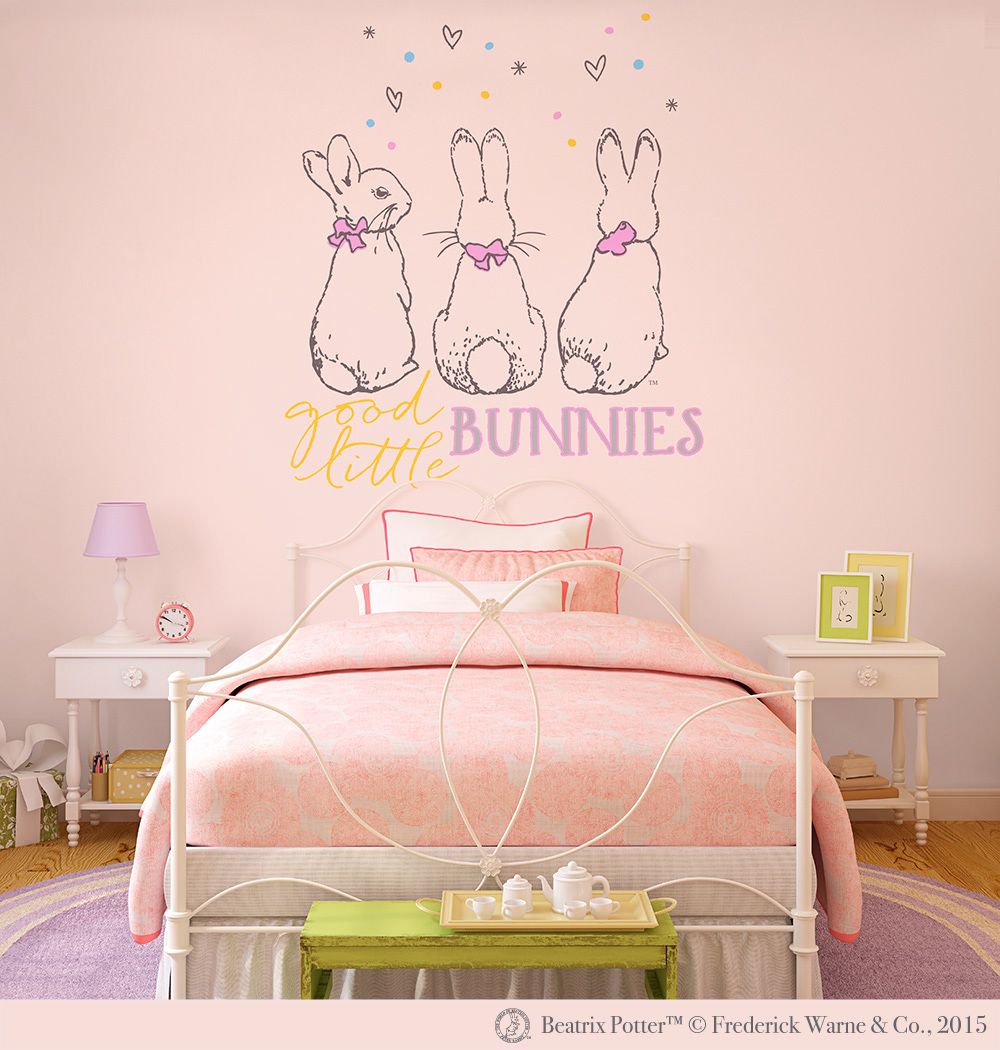 Little Girls Bedroom Bunny - HD Wallpaper 