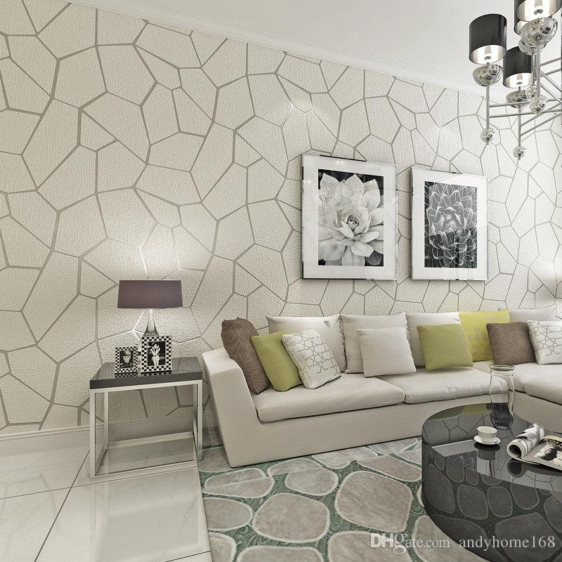 Striped Wallpaper Living Room - HD Wallpaper 