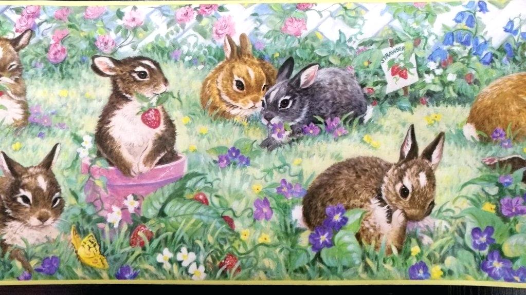 Rabbit Wallpaper Border Bunny Rabbits Brokers Peter - Eastern Cottontail -  1023x575 Wallpaper 