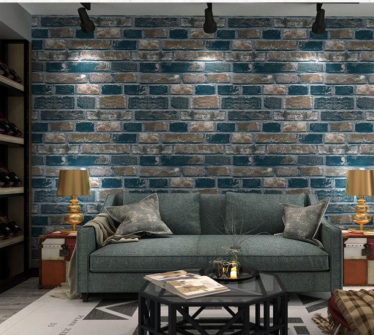 Modern Brick Wallpaper Living Room - HD Wallpaper 